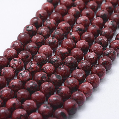 Natural Dyed Sesame Jasper Beads Strands X-G-E443-A03-1