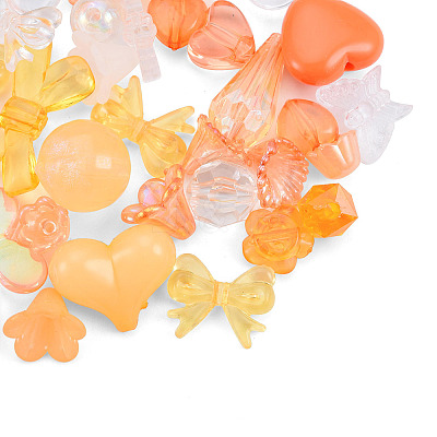 Opaque & Transparent Acrylic Beads MACR-T045-01B-1