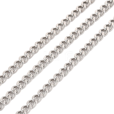 Tarnish Resistant 304 Stainless Steel Cuban Link Chains CHS-K016-03A-P-1