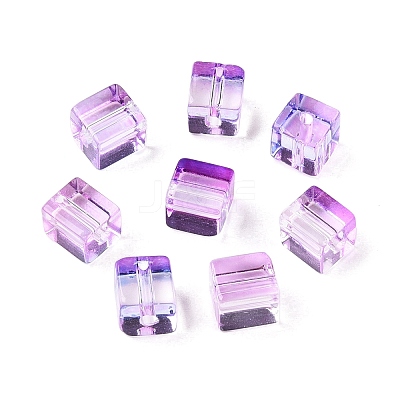 Baking Paint Transparent Glass Beads DGLA-N005-01A-07-1