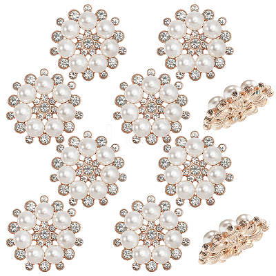 10Pcs Flower Sew on Rhinestone FIND-GF0004-93KCG-1