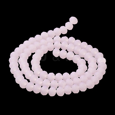 Imitation Jade Solid Color Glass Beads Strands X-EGLA-A034-J8mm-MD02-1