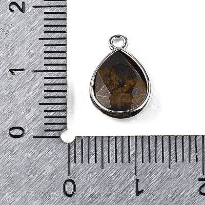 Natural Tiger Eye Faceted Pendants G-U019-05P-11-1