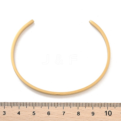 Ion Plating(IP) 304 Stainless Steel Cuff Bangles BJEW-K173-02G-1