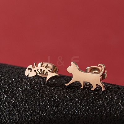 Stainless Steel Stud Earrings for Women PW-WGFE412-03-1