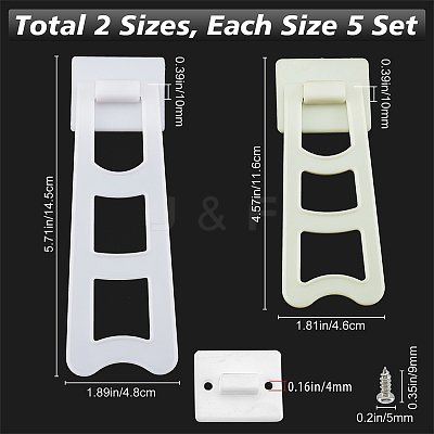 10Sets 2 Styles Resin Photo Frame Holder Set KY-GF0001-08B-1