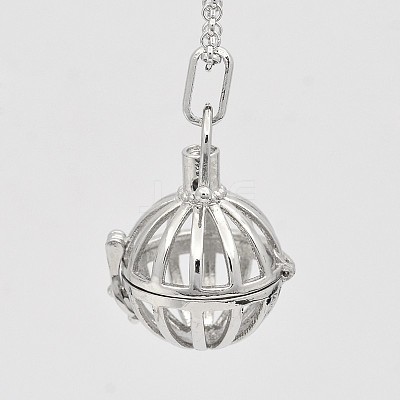 Hollow Brass Cage Pendants X-KK-D414-06-NR-1