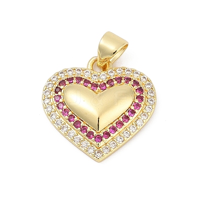 Brass Micro Pave Cubic Zirconia Pendants KK-D317-085G-1