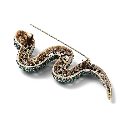 Alloy Rhinestone Brooch JEWB-M035-12AG-1