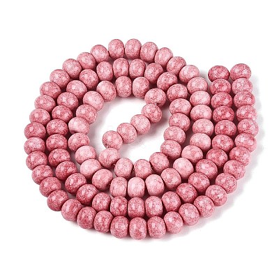 Opaque Baking Paint Glass Beads Strands GLAA-Q110-03A-03-1