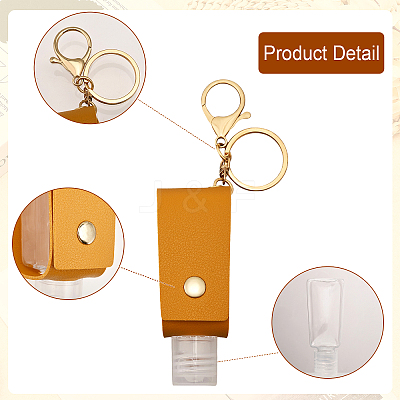 6Pcs 6 Colors Plastic Hand Sanitizer Bottle AJEW-CA0004-05-1