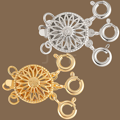2Pcs 2 Colors Brass Box Clasps KK-BBC0020-82-1