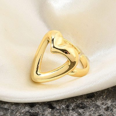 Brass Open Cuff Rings for Women RJEW-F171-01G-01-1