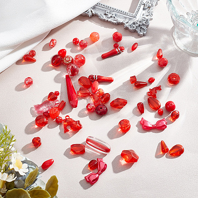 80G DIY Acrylic Beads & Pendants Mobile Phone Wrist Strap Making Finding Kit MACR-GO0001-08A-1