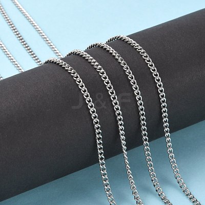 Tarnish Resistant 304 Stainless Steel Curb Chains CHS-R008-05-1