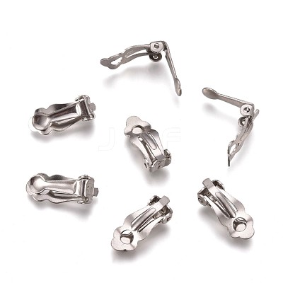 Tarnish Resistant 304 Stainless Steel Clip-On Earrings Findings STAS-Q185-01-1