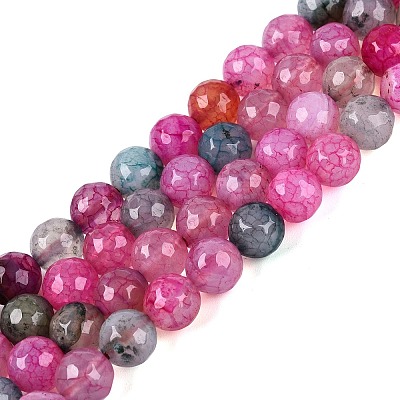 Natural Fire Crackle Agate Beads G-Q606-42A-03-1