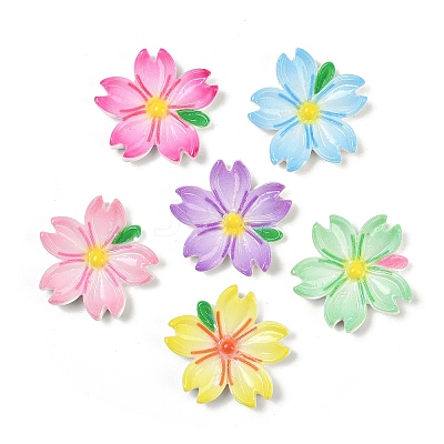 Opaque Resin Enamel Cabochons CRES-D308-10-1