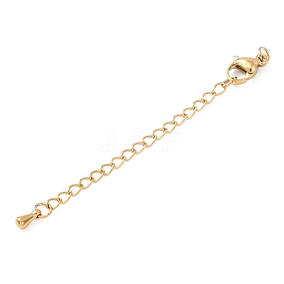 304 Stainless Steel Curb Chain Extender X-STAS-G383-06G-1