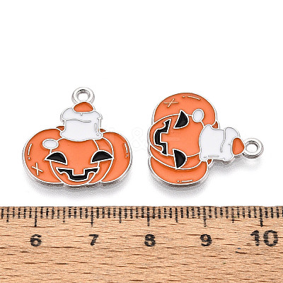Halloween Theme Alloy and Enamel Pendants ENAM-T021-31J-02P-1