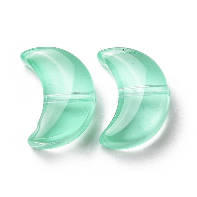 Transparent Spray Painted Glass Beads GLAA-I050-04L-1