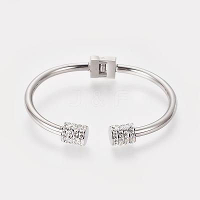 304 Stainless Steel Bangles LS-BJEW-F390-04P-1
