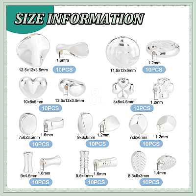 100Pcs 10 Styles Alloy Bead FIND-BC0004-58-1