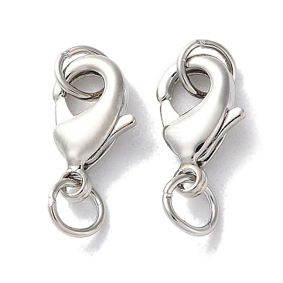 Rack Plating Brass Lobster Claw Clasps KK-F090-26P-02-1