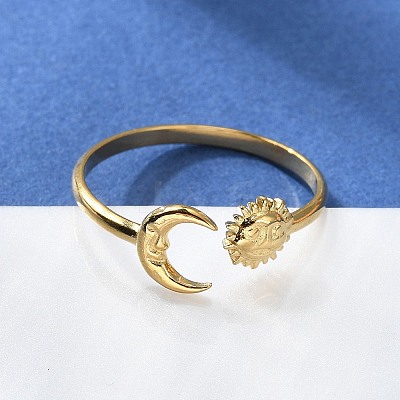 304 Stainless Steel Finger Rings AJEW-Z009-02B-G-1