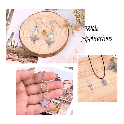 304 Stainless Steel Pendants STAS-TA0002-12P-1