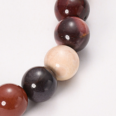 Natural Mookaite Beaded Stretch Bracelets BJEW-Q692-52-8mm-1