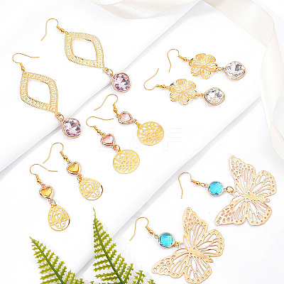 DIY Hollow Dangle Earring Making Kits DIY-SC0013-13-1