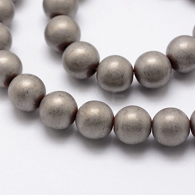 Electroplate Non-magnetic Synthetic Hematite Beads Strands G-R363-8mm-03-1