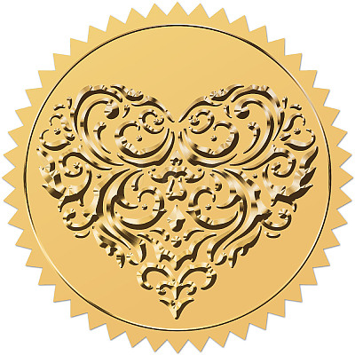 Plastic Self Adhesive Gold Foil Embossed Stickers DIY-WH0575-009-1