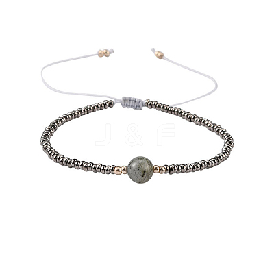 Nylon Thread Braided Beads Bracelets BJEW-JB04346-04-1