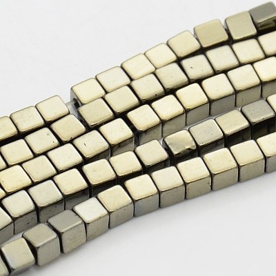 Cube Non-magnetic Synthetic Hematite Beads Strands G-D617-01B-1