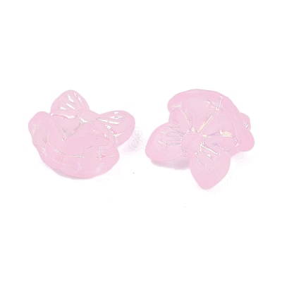 Frosted Transparent Acrylic Beads X1-OACR-P029-18B-01-1