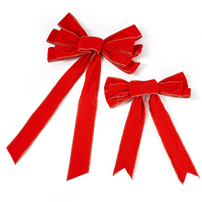 2Pcs 2 Styles Polyester Bowknot DIY-TA0014-50A-1