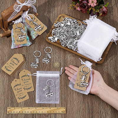 40Pcs Alloy Keychains KEYC-DR0001-18-1