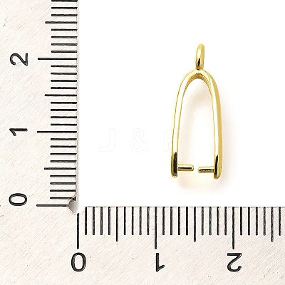 Rack Plating Brass Ice Pick Pinch Bails KK-Z030-05F-G-1