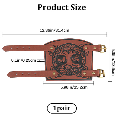 Imitation Leather Tree of Life Cord Bracelet AJEW-WH0342-88B-1
