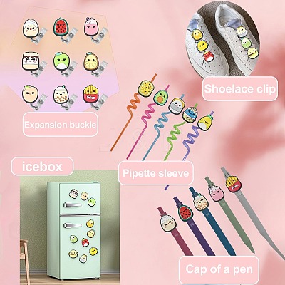 40Pcs 20 Styles Cute PVC Plastic Cabochons KY-CJ0001-66-1