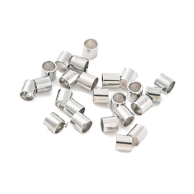 2MM Platinum Plated Tube Crimp Beads X-E003-1