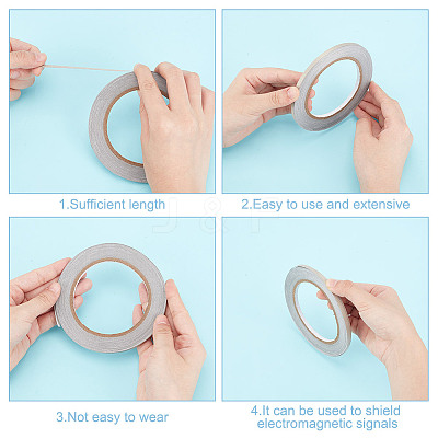 Conductive Fiberglass Fabric Adhesive Tape AJEW-WH0039-47A-1