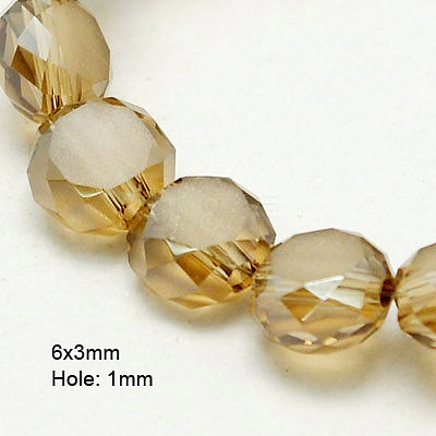Electroplate Glass Beads EGLA-D028-02-1