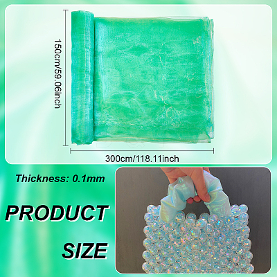 Two Tone Polyester Organza Fabric AJEW-WH0314-302A-1