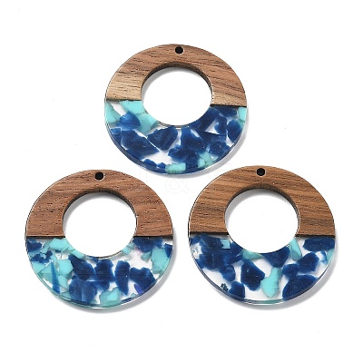 Resin and Walnut Pendants FIND-R051-13F-1