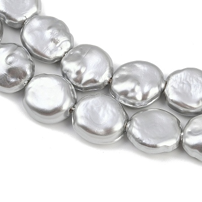 Electroplated Glass Beads Strands GLAA-H039-05B-1
