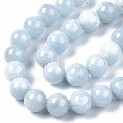 Natural Chalcedony Beads Strands X-G-S333-10mm-004-1