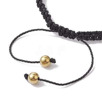 Sport Theme Acylic & Alloy Braided Bead Bracelet BJEW-JB10122-04-1
